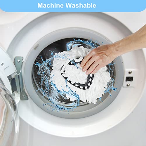 Mop Replace Head, 3 Pack, Spin Mop Refill Head Replacement Compatible For O Cedar Easywrin 1-Tank System - Easy To Replace, Fluffy Microfiber, Machine Washable #TOP7