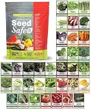 Gardeners Basics Seed Safe Kit - 35 Easy to Grow Heirloom Vegetable Seeds for Beginners - Non GMO Garden Starter Set with 17,000+ Seeds - Gardening Gift for Families