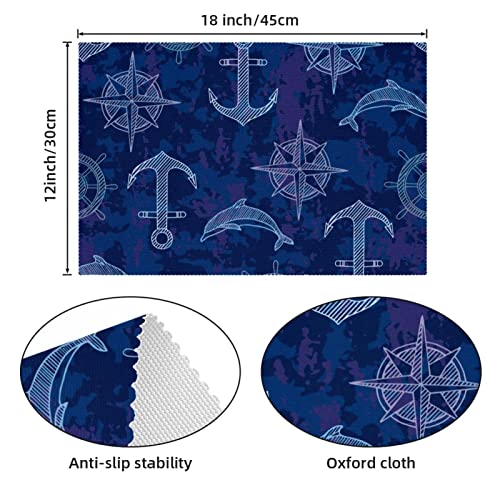 Sets de table nautiques bleus pour décorer et protéger votre table à manger