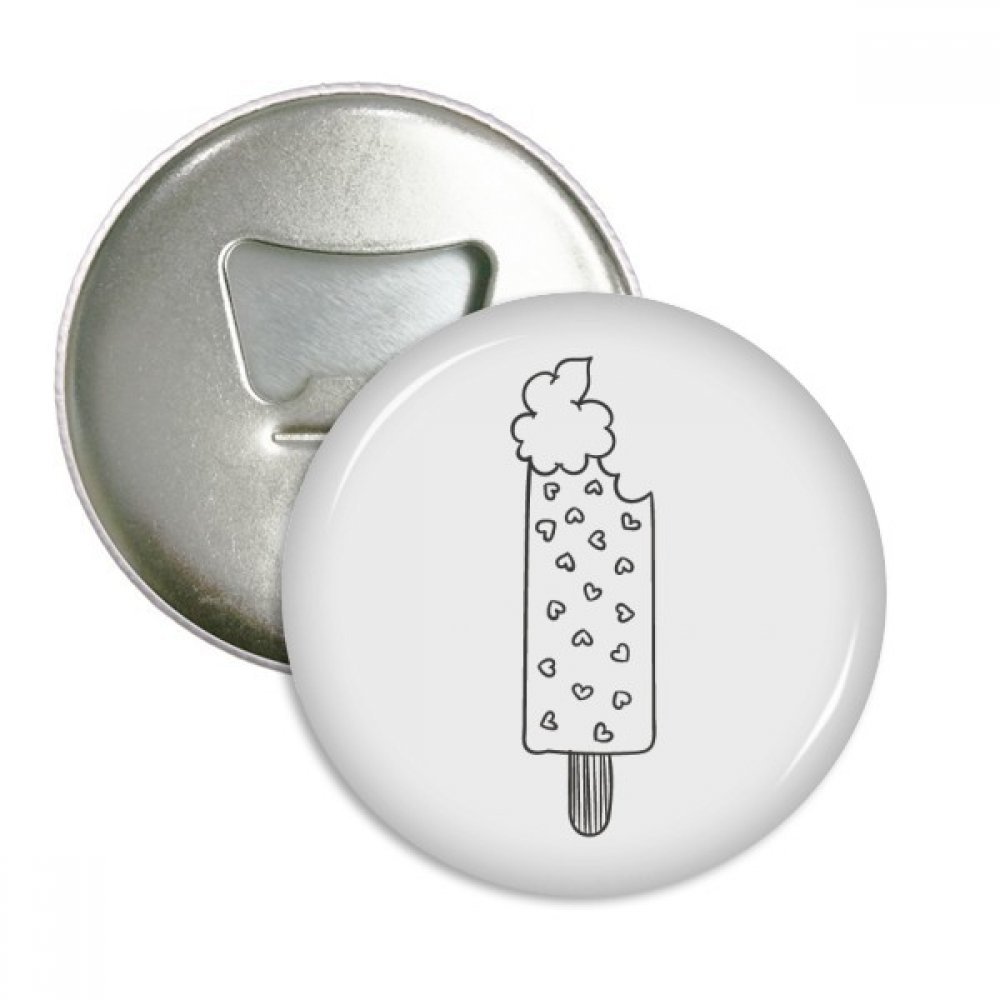 Ouvre-bouteille aimanté Contour Noir Coeur DIYthinker, décapsuleur frigo argent