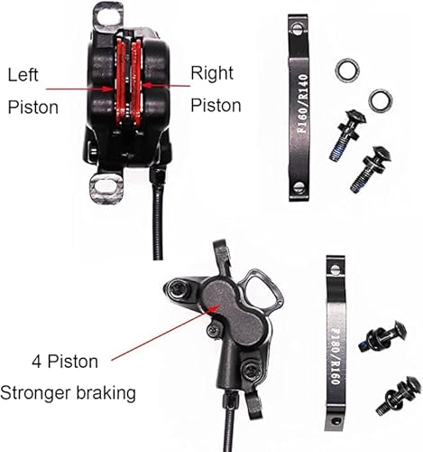 Beazr Hydraulic Disc Brakes Set Aluminum Alloy Hydraulic Brakes For Mountain Bike Hydraulic Brake Set Fit 160Mm Rotors With Caliper Pm/Is Adapter… #TOP3