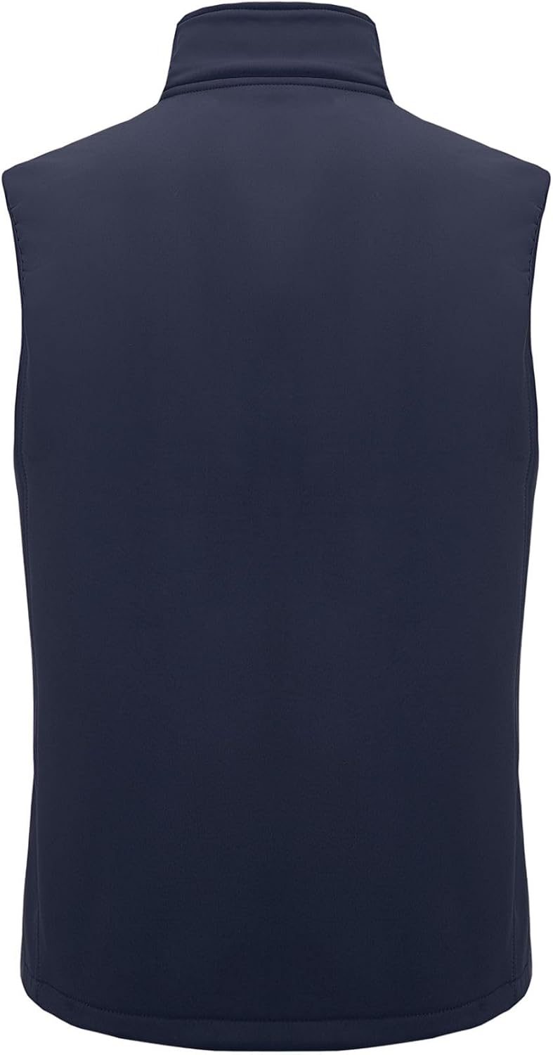 XinYangNi Men's Lightweight Softshell Golf Running Vest Outerwear Zip Up Fleece Lined Windproof Sleeveless Jacket for Hiking - Image 6