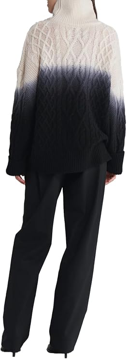 Dip Dyed Turtleneck Sweater