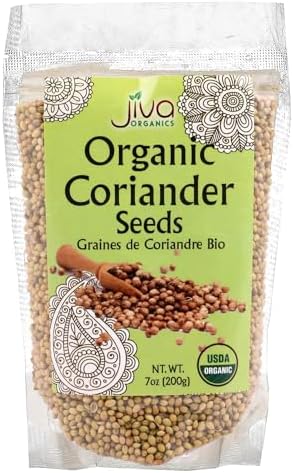 Jiva USDA Organic Coriander Seeds Whole 7 Ounce - New!