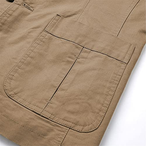 Men's Solid Color Cotton Blazers Spring Autumn Casual Slim Army Green Suit Jacket4