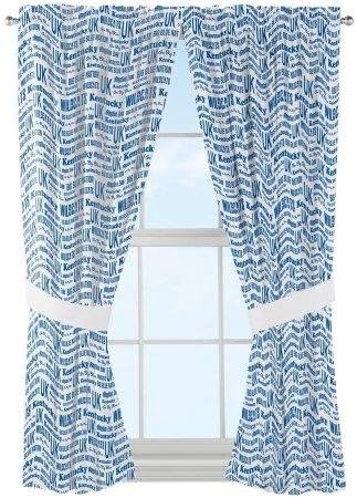 NCAA Kentucky Wildcats "Anthem" Window Curtain Panels - Set of 2 - 36" x 48"