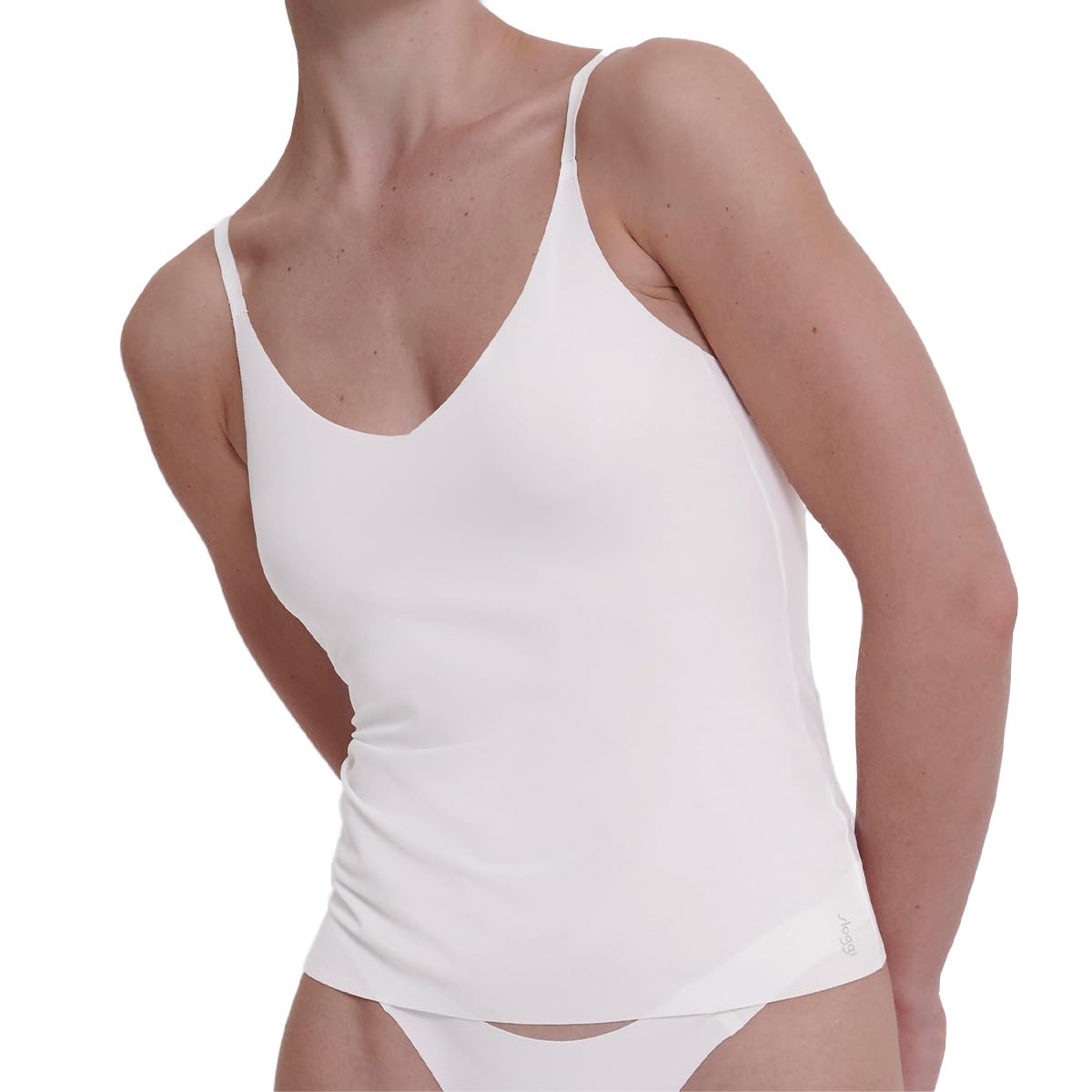 Sloggi Women's ZERO Feel 2.0 Spaghetti Top, SILK WHITE, S