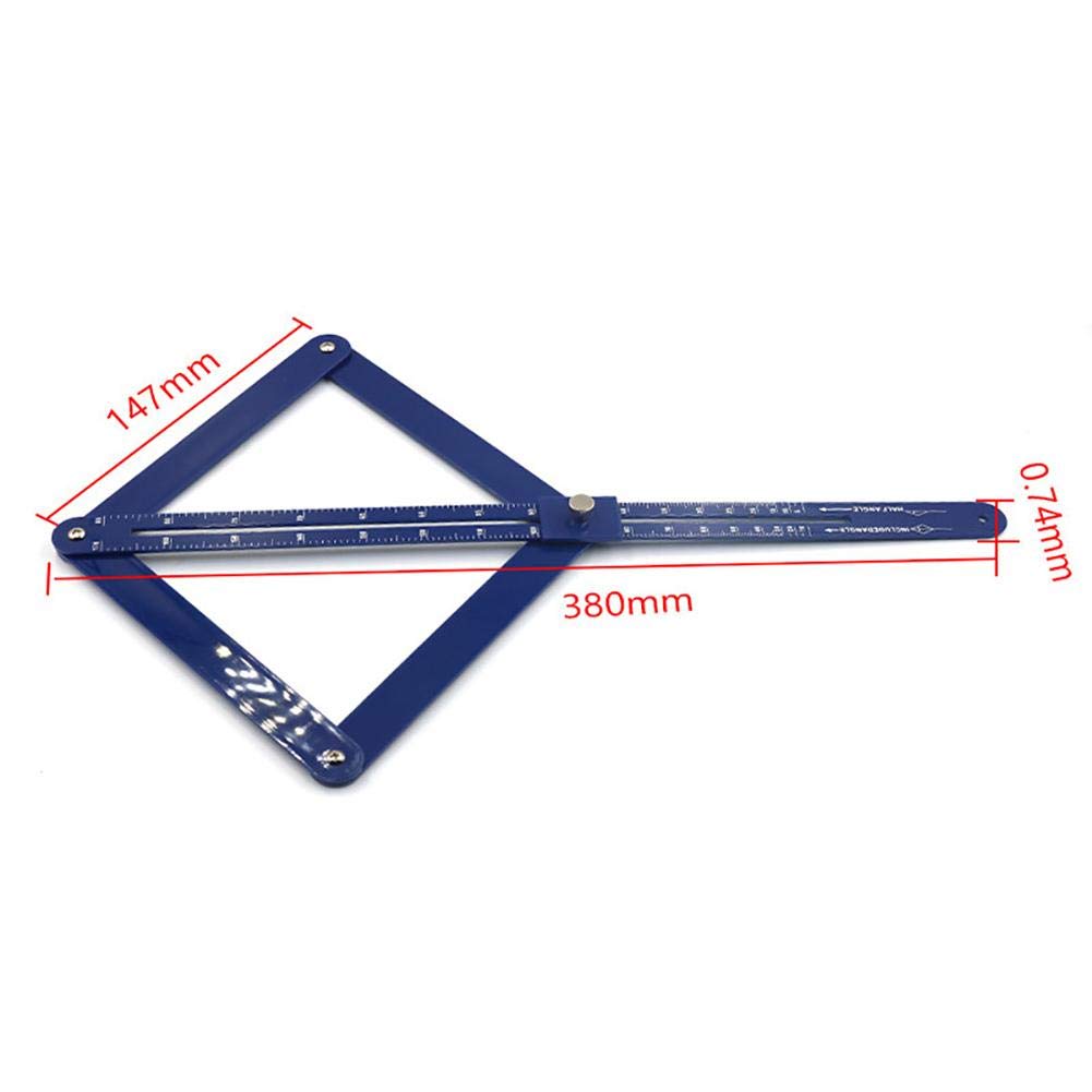 Goniometer-Winkelmesser – Edelstahl, 0–170°, Länge 381 Mm, 4-fach, Multifunktionales Deckenprofilier-Lineal