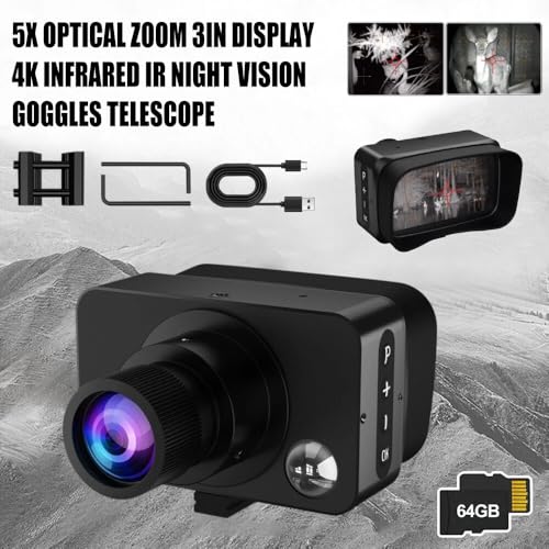 Image of Telescope Monocular Binocular for Long Distance Night Vision, Ultra HD Binocular with Infrared Light for Bird Watching, Wildlife, Safari, Range 2000 Meter, Zoom 10x30, Wide Eyepeice (Medium)