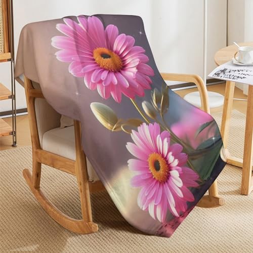 Couverture fleurs imprimée en flannel, l'idée cadeau douce pour petits et grands - 7