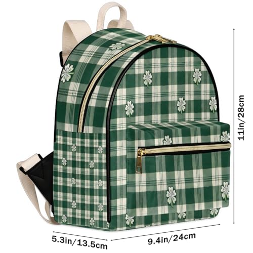 Mochila mini para mujer Adornori de cuero sintético con diseño de trébol, ideal para viaje, trabajo y ocio miniatura 2