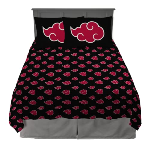 Naruto Akatsuki Anime Bedding Super Soft Microfiber Queen Sheet Set, (Official Licensed Naruto Product) by Franco by Franco - Used condition - US$40.74