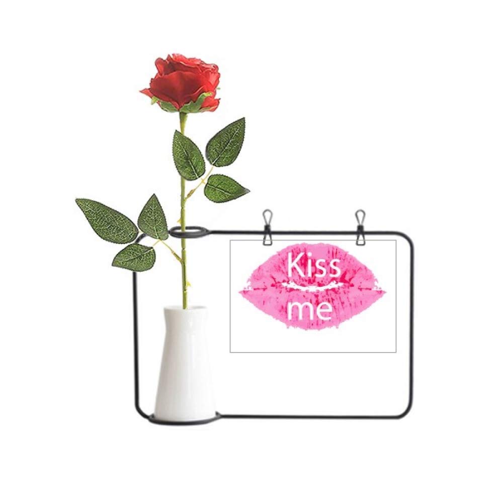 Rose artificielle suspendue en vase bouteille : parfait pour la Saint Valentin
