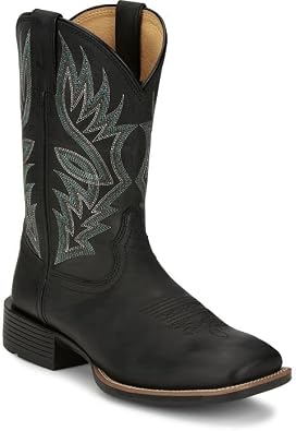 Justin Zeke 11 Western Boots for Men - Premium Leather Cowboy Footwear with Classic Stitch Design and Durable Outsole