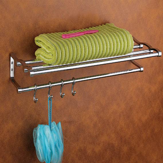 Helonix Stainless Steel and Aluminum Towel Rack for Bathroom/Towel ...