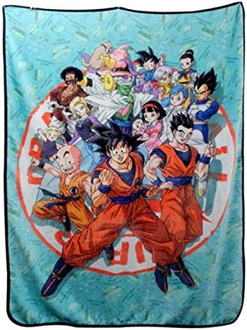 JUST FUNKY Dragon Ball Super Bed Blanket (DBS-Multi-Blue)