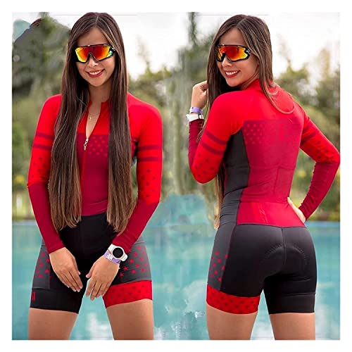 Camisa de ciclismo feminina Conjunto de moletom de ciclismo feminino macacão de ciclismo manga longa