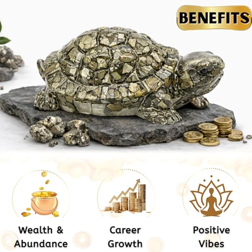 Image of Pyrite Tortoise Original Certified - Pyrite Turtle Energy Symbol