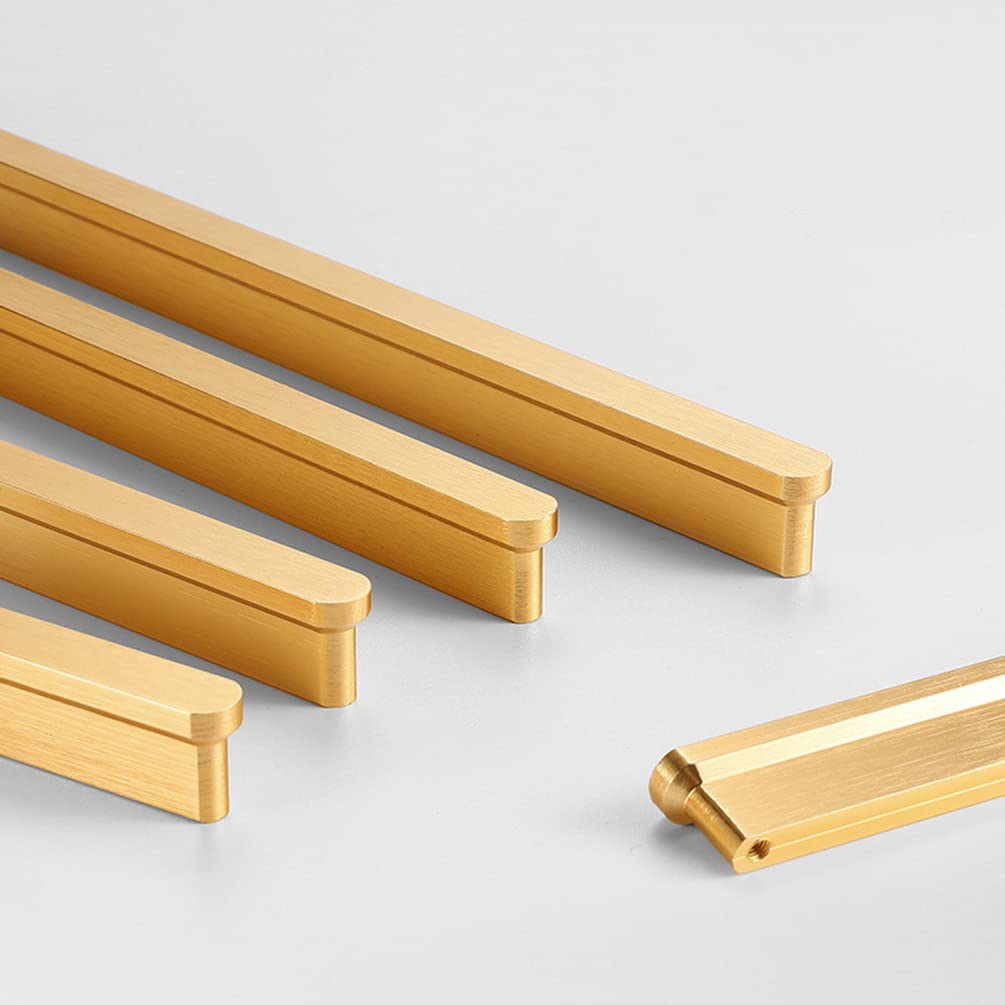 Hoexs Gouden Handgreep - Platte industriële greep voor kast - 10cm