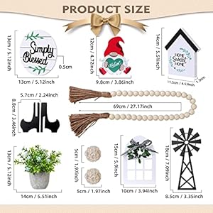 Eufrozy 11pcs Farmhouse Tiered Tray Decor Set, Rustic Tier Tray Decorations with Black and White Buffalo Plaid Gnome Ornaments Wooden Home Sweet Home Sign for Kitchen Table Decor Summer Housewarming Eufrozy 11pcs Farmhouse Tiered Tray Decor Set Rustic Tier Tray Decorations with Black and White Buffalo Plaid Gnome Ornaments Wooden Home Sweet Home Sign for Kitchen Table Decor Summer Housewarming