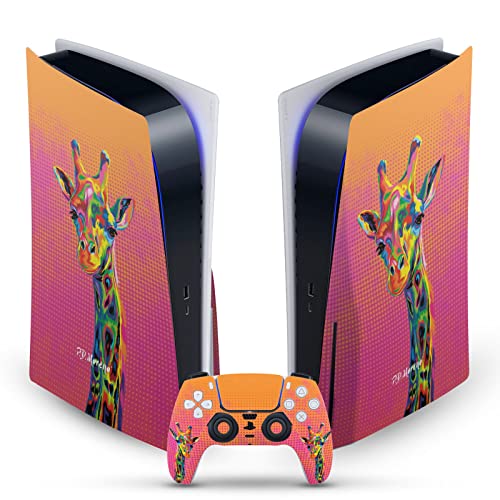 Peau Vinyle PS5 anti-rayures motif Girafe pour protéger votre console