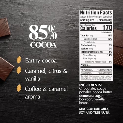 Image of Lindt EXCELLENCE 85% Cocoa Dark Chocolate Bar, Dark Chocolate Candy, 3.5 oz. (24 Pack)