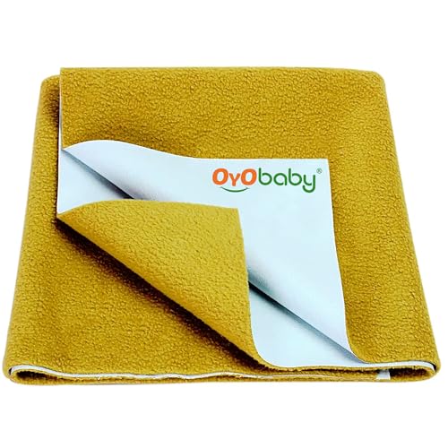 Image of OYO BABY Quick-Dry Waterproof Dry Sheet 72x36 Inch for Single Bed | Breathable, Reusable Mattress Protector for Babies and Adults | Anti-Pilling, Soft and Durable Fabric - Gold