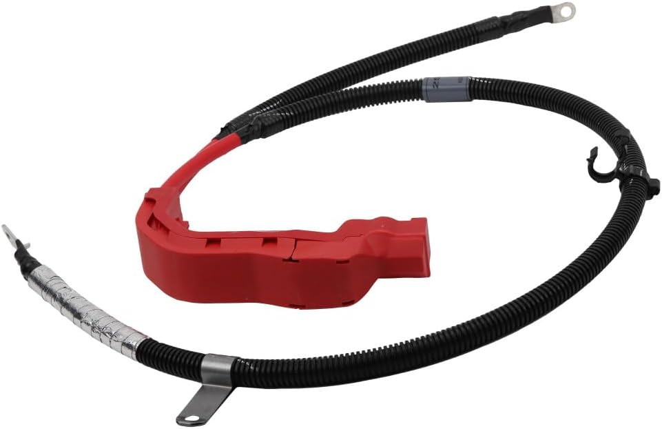 KarParts360 For GMC Sierra 3500/2500 HD/1500 2007 2008 Starter Cable | Copper | Black and Red | Ring Lug End 1 | Stranded Conductor | Replacement For 25875320