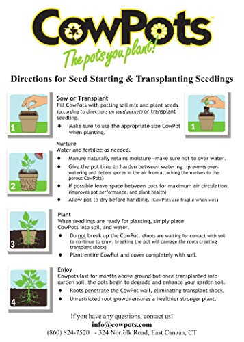 Cowpots Tv208926 3" Round Cow Pot Planter (12 Pack), 175Ml #TOP2