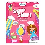 Skillmatics Scissor Skills Activity Book - Snip Snip Unicorns & Princesses, 25 Fun Cutting & Creative Activities for Preschoolers, 2 Child-Safe Scissors, Felt Craft Kit, Gifts for Ages 3, 4, 5, 6, 7