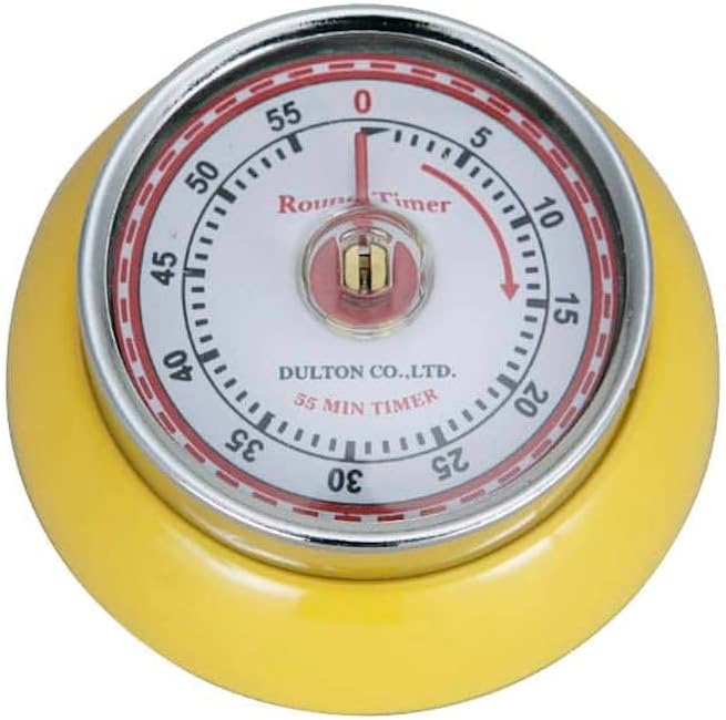 Dalton 100-189YL Kitchen Timer, with Magnet, Yellow, Height 1.2 x Diameter 2.8 inches (30 x 70 mm)