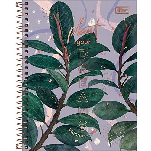 Planner Espiral 17,7 x 24 cm Naturalis 2023 - Fundo Roxo - Tilibra