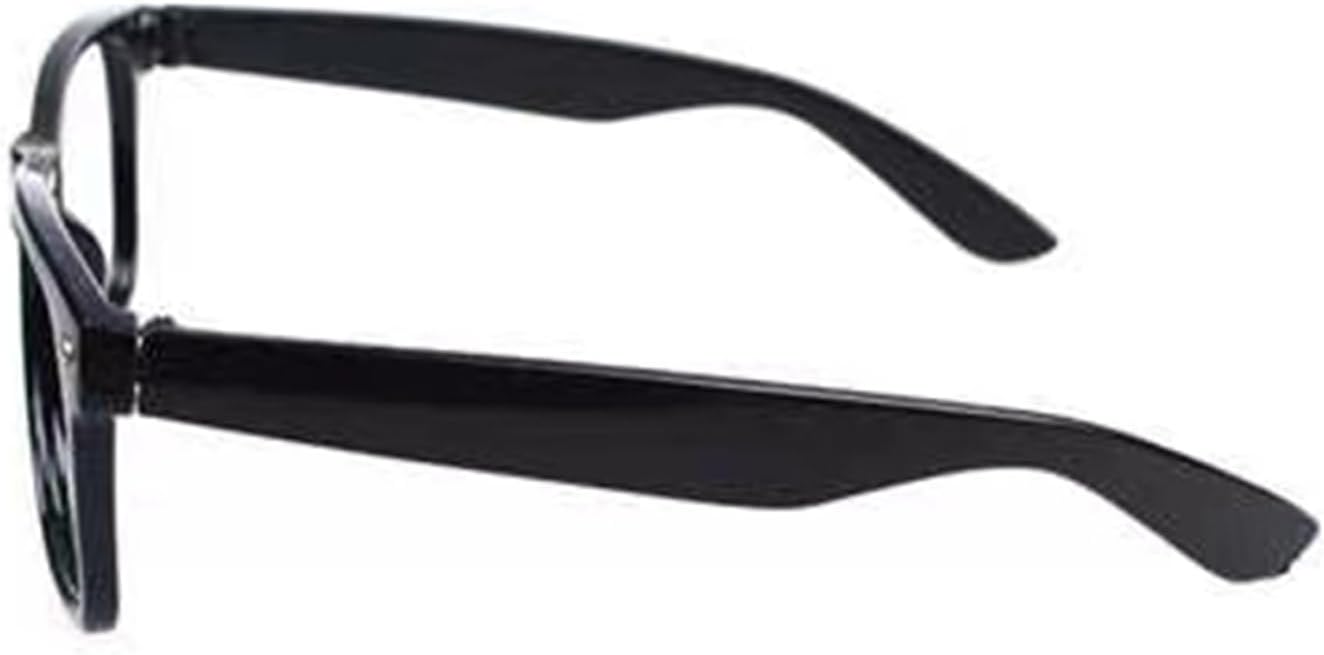 Nerd Glasses,Clear Lenses Thick Frame,Square Black Glasses for Men Women,20 Pack,Black,Non-Prescription