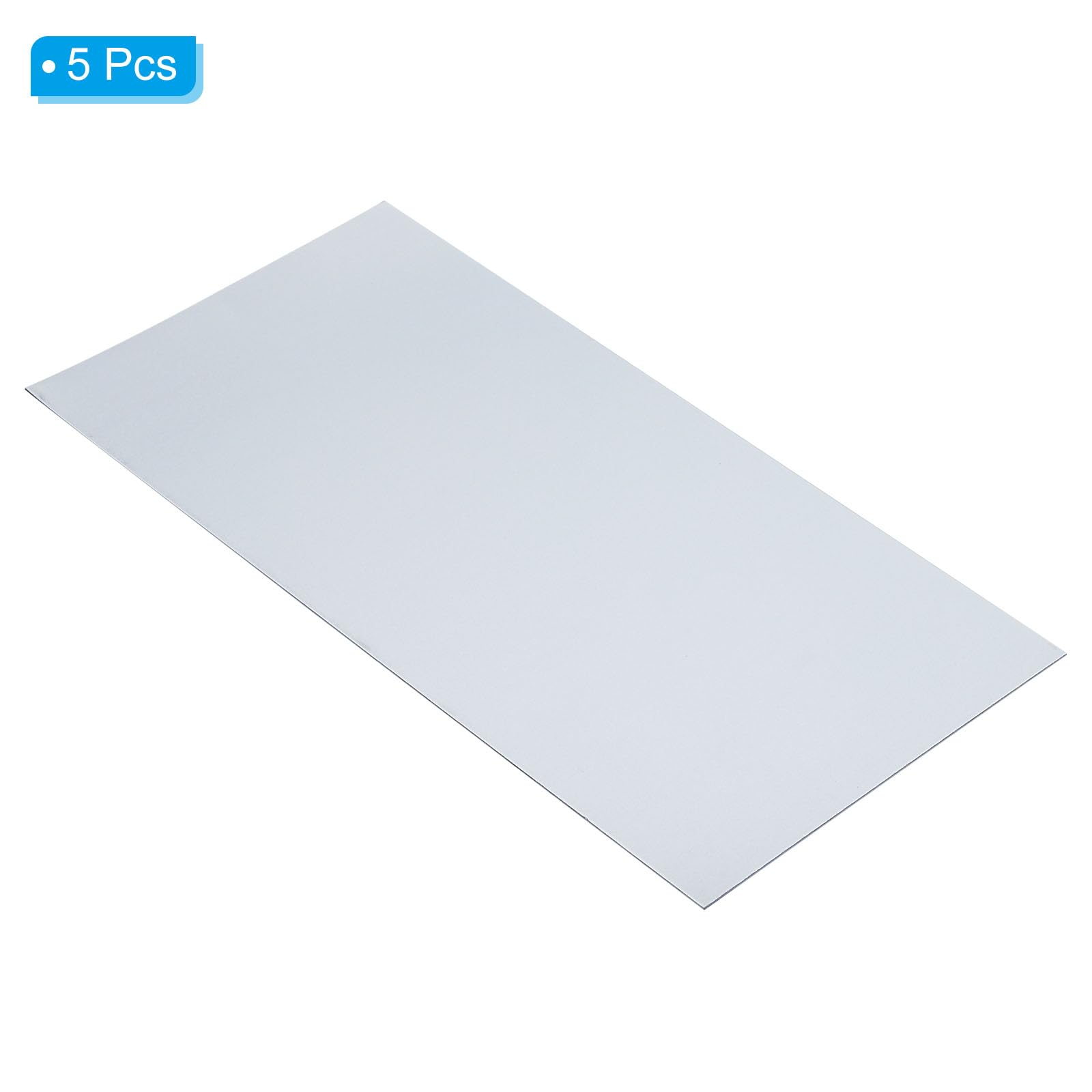 PATIKIL 5 Láminas de Acero Galvanizado, Placas de Acero Galvanizado de 10x20 cm y 0,8 mm de Grosor para Reparación de Tejados, Fijación, Manualidades y Proyectos de Bricolaje