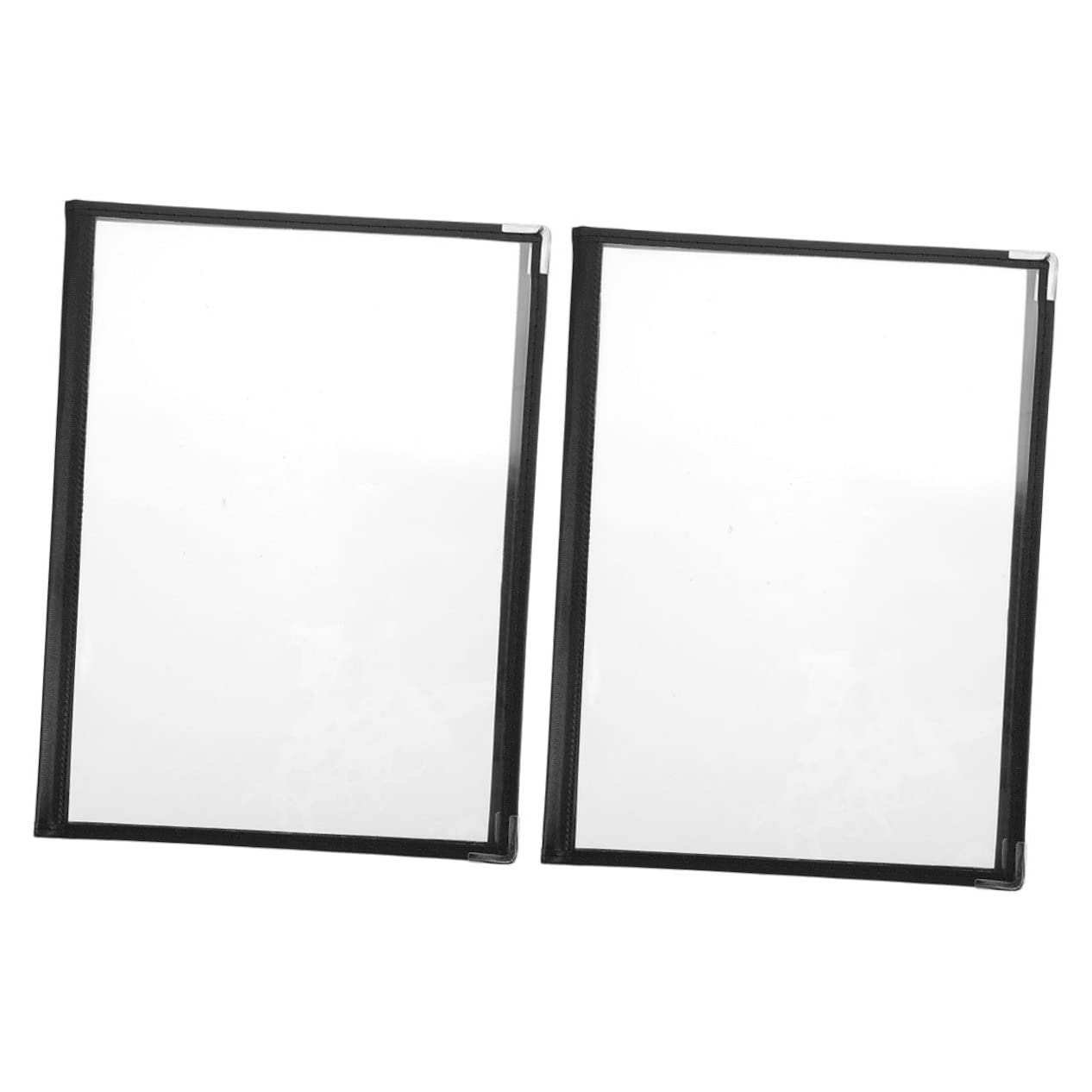 Alipis Sturdy PVC Menu Covers Set 2 Pieces Restaurant Menu Holders Page Protectors