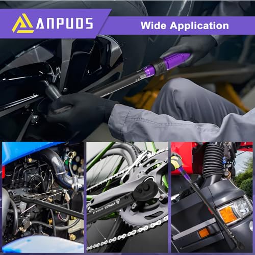 Image of ANPUDS 4PCS Torque Wrench, 1 /4 3 /8 1 /2 3 /4-Inch Drive, ±3% Precision | 20-240in.lb,10-110 & 30-250 & 100-650 Ft.lb, Click Torque Wrench Set with Dual Range Scales for Bike, Motorcycle, Car, Truck