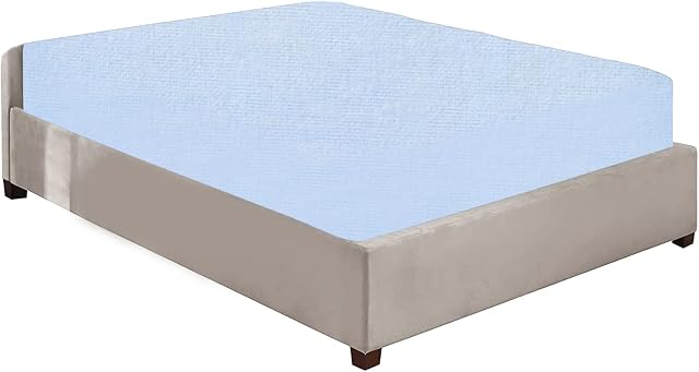 100% Brushed Cotton Flannelette 40CM/16" Extra Deep Fitted Sheets in 12 Colours (Double, Sky Blue)
