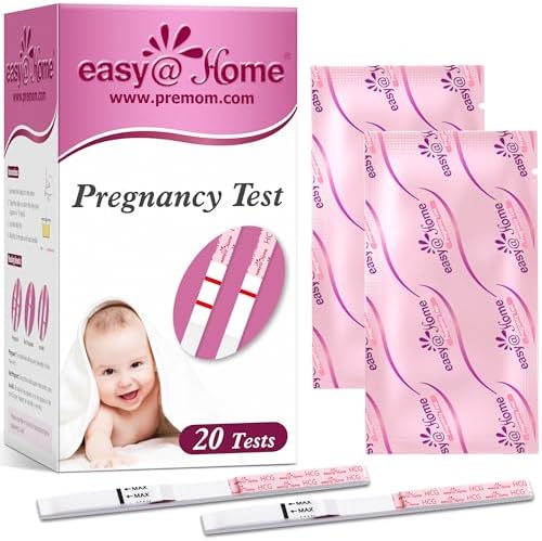 Easy@Home Pregnancy Test Kit: 20 Strips Test for Early Urine HCG Detection