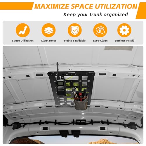 HUYINPJ Overhead Molle Panel Compatible with 2015-2025 Ford Transit Cargo Van Long/Extended Length Shelving Storage Heavy Duty Roof Molle Panel Organizer for 2024 Transit Accessories(Overhead 1PCS) by HUYINPJ - Image 5