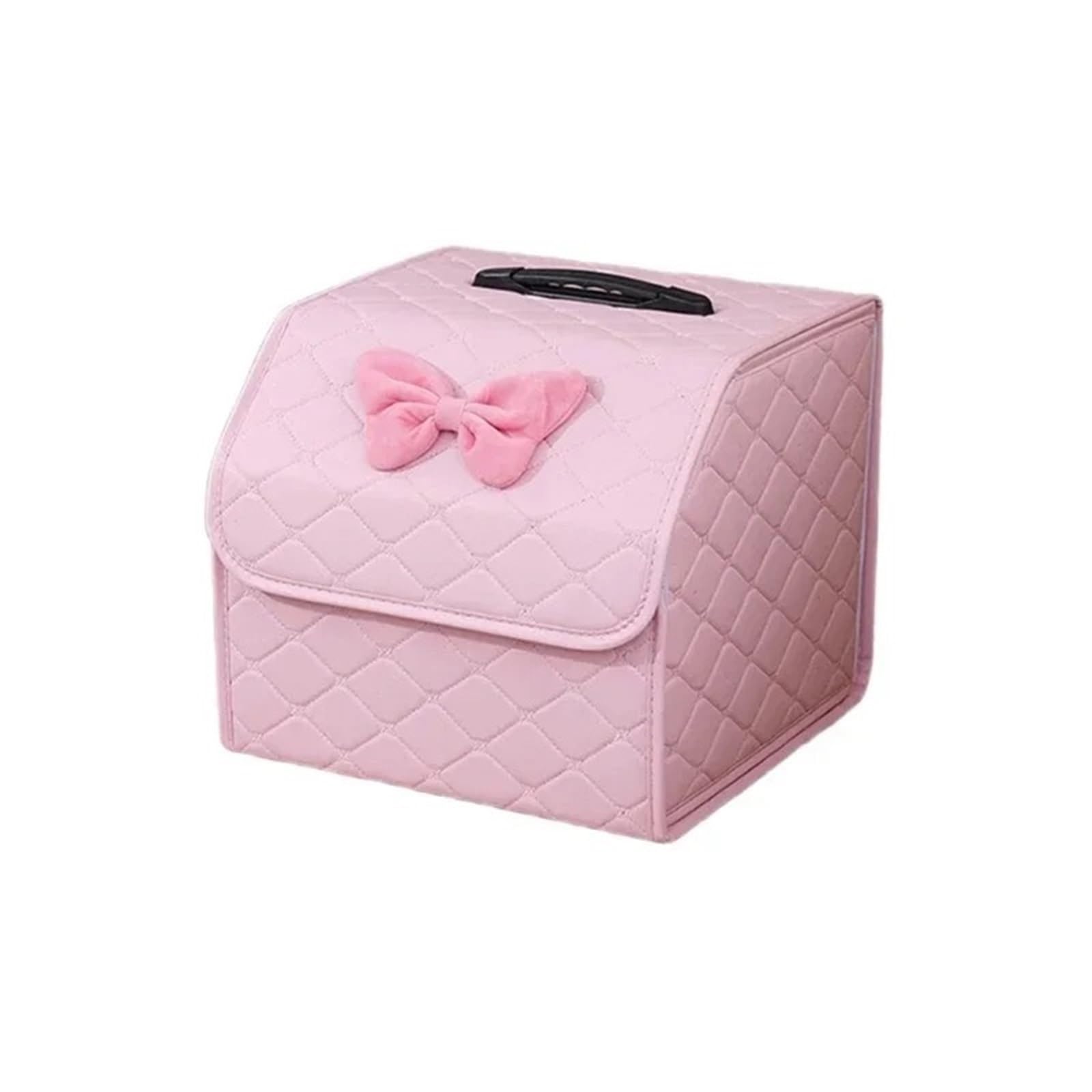 RVIFY Boot Storage Car Trunk Storage Organizer (Foldable Design) Compact Cargo Box For Keeping Your Vehicle Interior Organized And Clutter-Free Car Boot Organiser(Pink A,S)