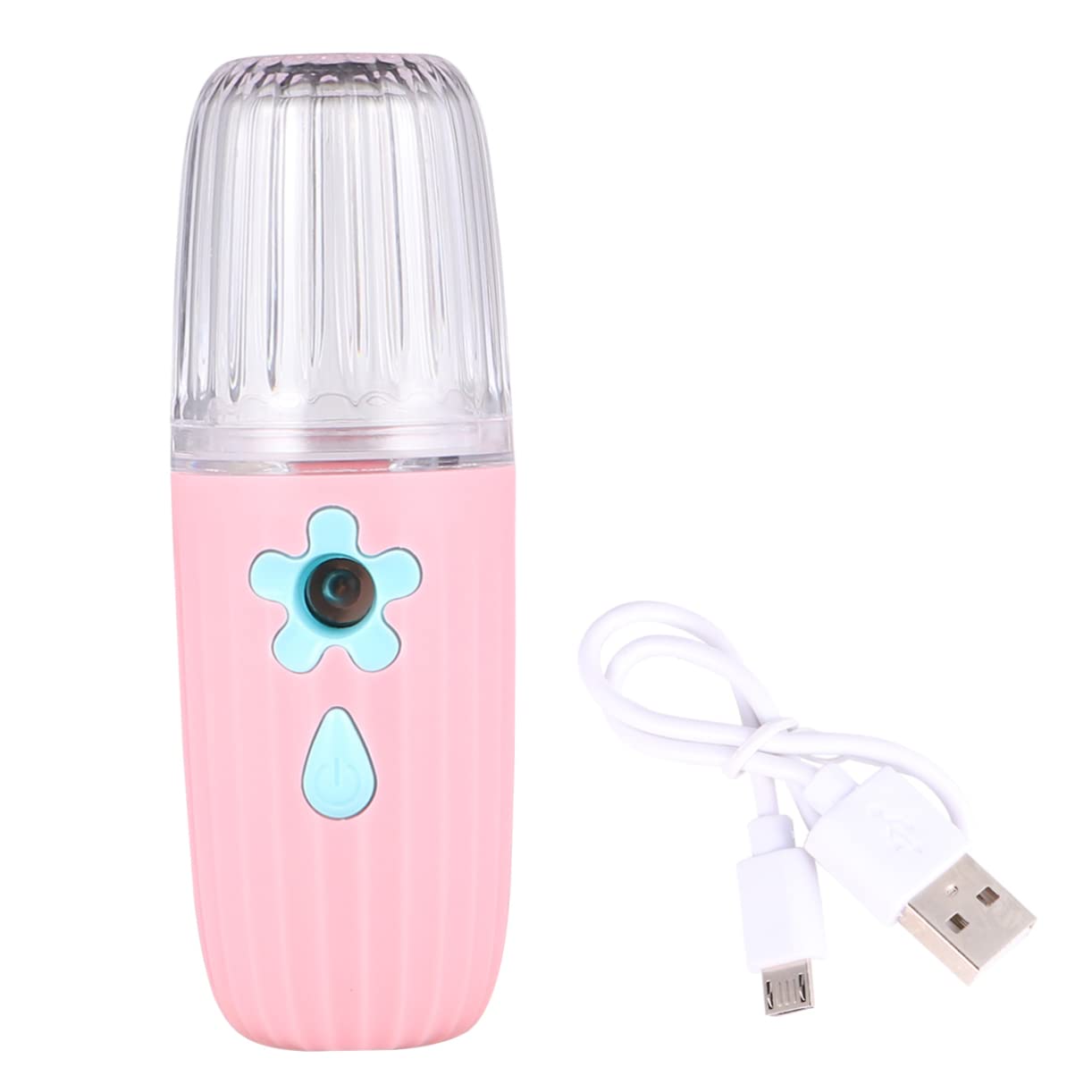 BIUDECO Rechargeable Facial Humidifier Handheld Beauty Sprayer Nano Face Moisturizer Face Steaming Machine Safe Abs Portable