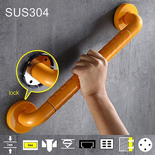 Barras de Apoyo para baño, pasamanos de Ducha montado en la Pared, Barra de Seguridad para Inodoro, asa Antideslizante, Soporte de Acero Inoxidable para bañera, toallero (Color: Am
