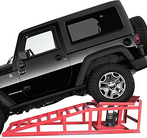 2PCS Auto Car Truck Service Ramps Lifts Heavy 10,000lbs Capacity HD Hydraulic Lift for Vehicle Auto Truck Garage Repair Steel Frame