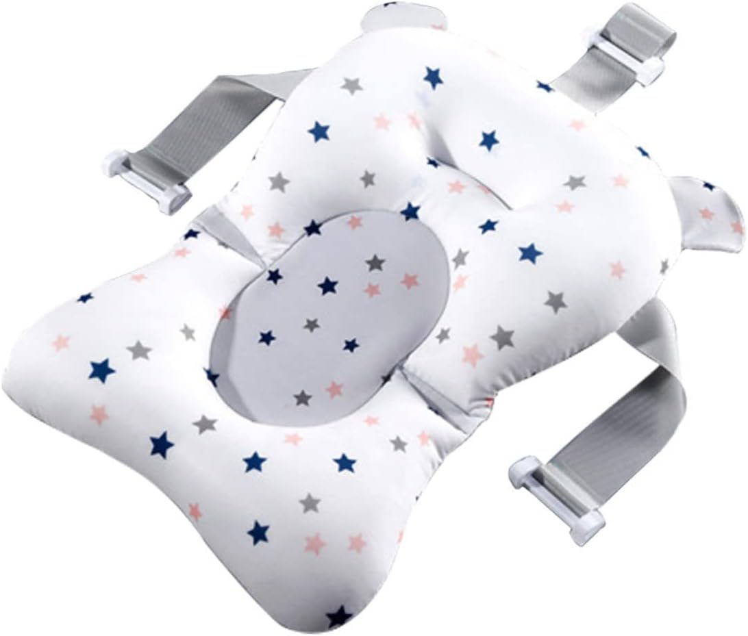 Bath Cradle Floating Sling Seat Newborn Bath Support Cushion with Breathable Mesh Soft Sponge Non Slip Pad for Comfortable Bathing