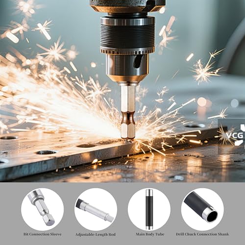3PCS Bit Holder, HIA Magnetic Drill Bit Holder Extension, small (3.07\"–4.6\"), medium (4.7\"–7.8\") and large (5.5\"–9.4\") - Thumbnail 4