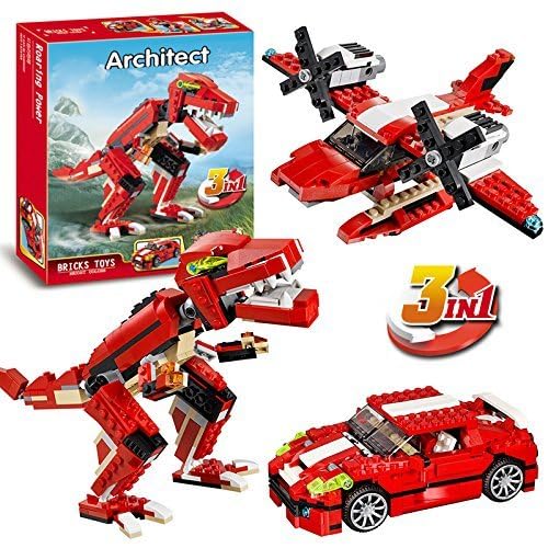 SR TOYS Architect 3 in 1 Racing Car Dinosaur Plane Building Blocks Set 374+ Pcs Brick Toy for Kids (B0D45VTX78) Amazon Price History, Amazon Price Tracker