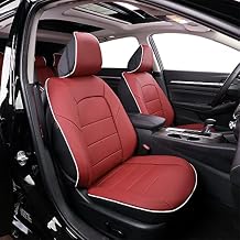 EKR Altima Seat Covers Custom Fit for Nissan Altima S,SV,SR,SL,Platinum,Edition ONE 2019 2020 2021 2022 2023 2024 2025 Full Set, Faux Leather Burgundy