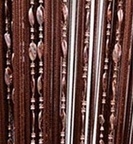 Ave Split 100Cmx200Cm Decorative Door String Curtain Beads Wall Panel Fringe Window Room Divider Blind For Wedding Coffee House Restaurant Parts Door Divider Beads Tassel Screen Decoration (Coffee25) #TOP5