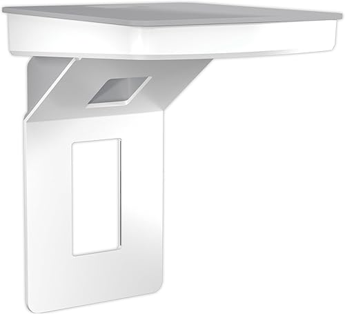 Sanus Estante de salida para dispositivos pequeños hecho para Google en blanco y gris niebla. Capacidad para pequeños dispositivos electrónicos de