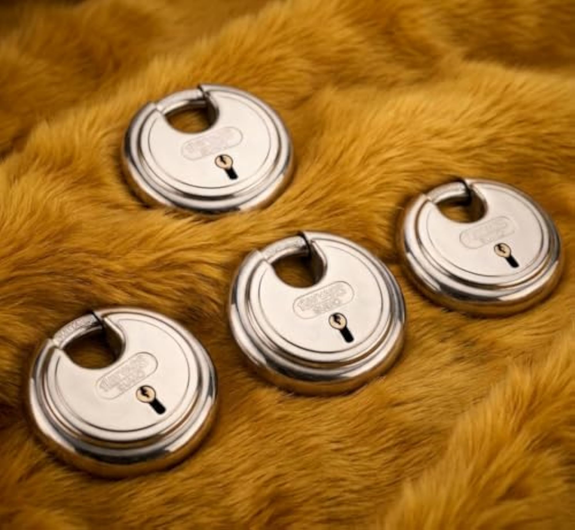 Heavy Duty Sumo Disc Padlock with 7 Lever Security, Pack of 2